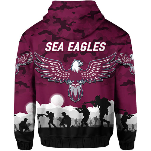 Manly Warringah Sea Eagles ANZAC 2022 Hoodie/ Zip Hoodie Simple Style LT8
