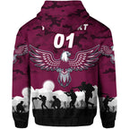 (Custom Personalised) Manly Warringah Sea Eagles ANZAC 2022 Hoodie/ Zip Hoodie Simple Style LT8
