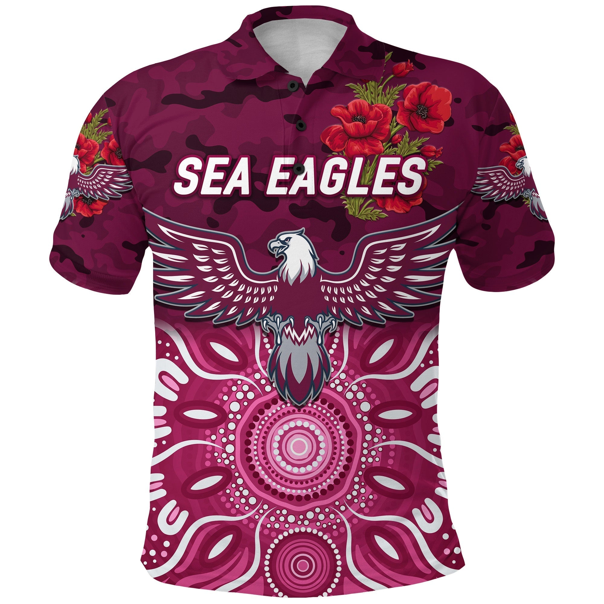 custom-personalised-manly-warringah-sea-eagles-anzac-2022-polo-shirt-indigenous-vibes