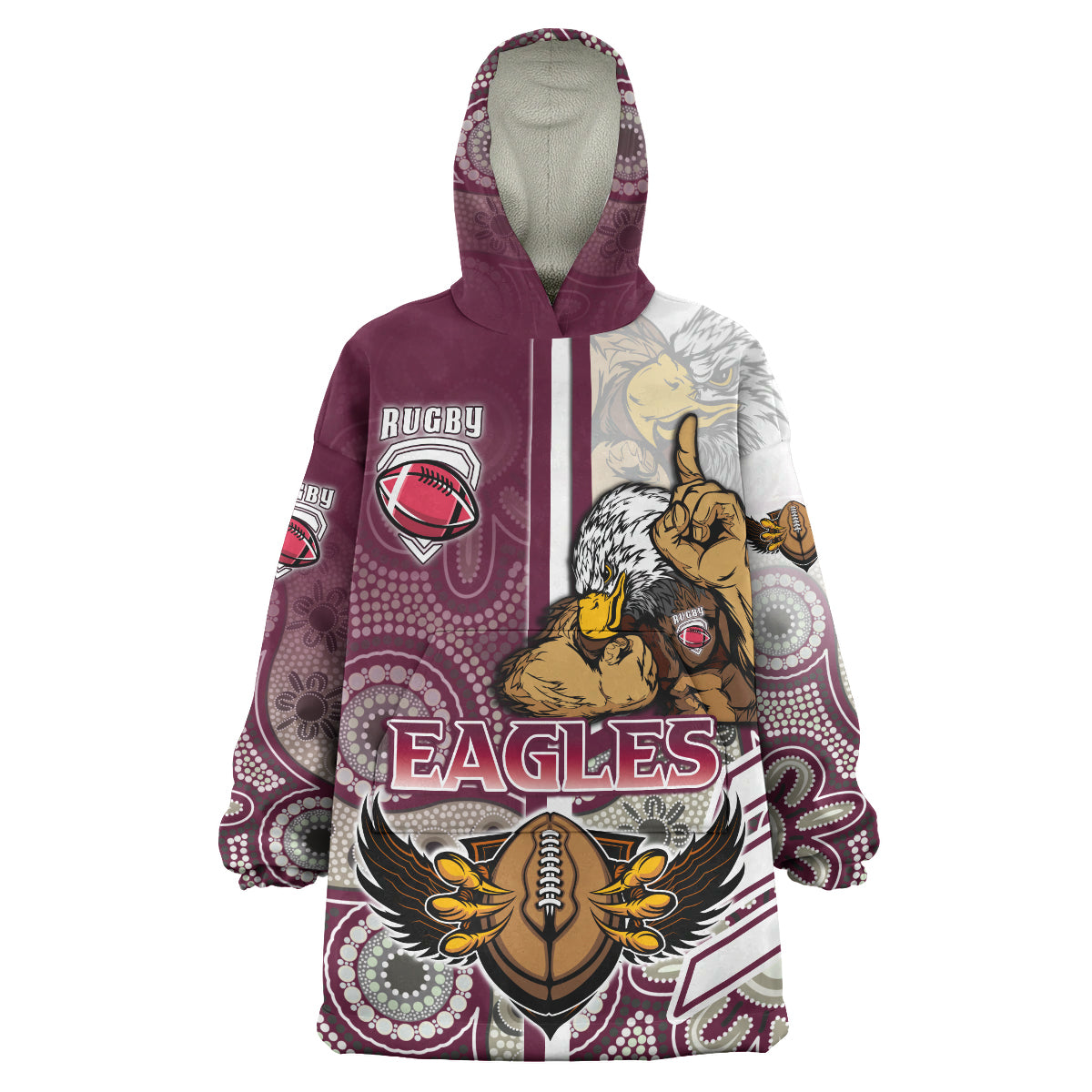 sea-eagles-rugby-snug-hoodie-custom-sea-eagles-rugby-ball-aboriginal-indigenous-sport-style-snug-oodie-blanket