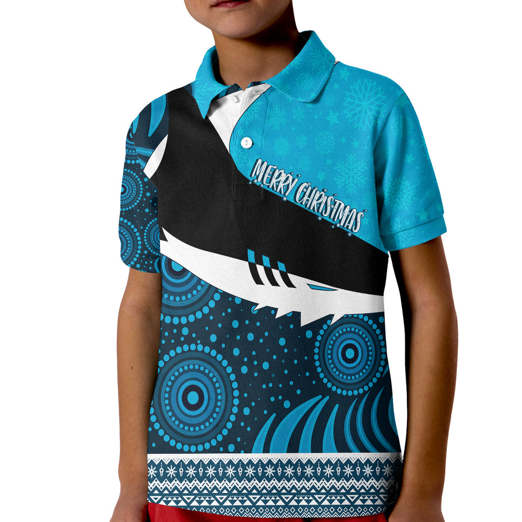 christmas-aboriginal-art-cronulla-shark-kid-polo-shirt