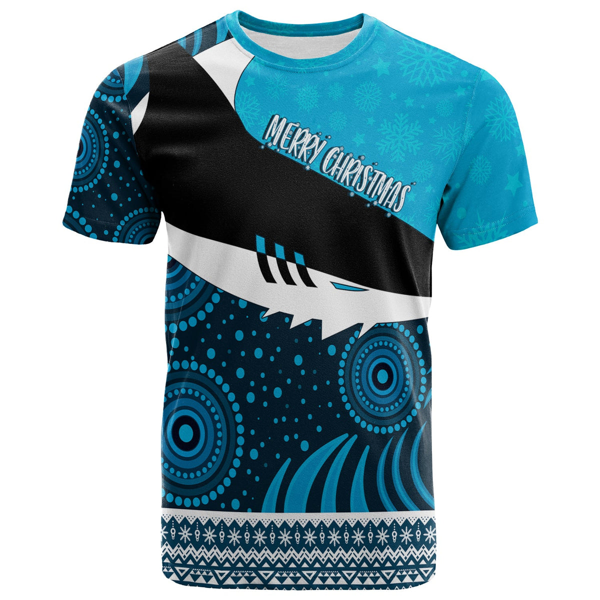 christmas-aboriginal-art-cronulla-shark-t-shirt