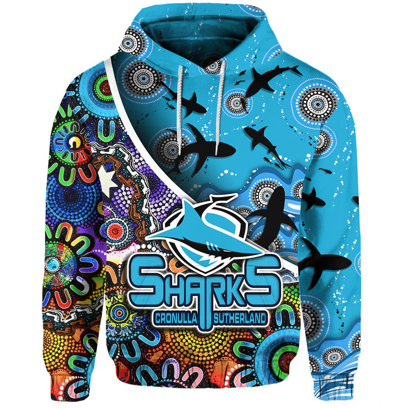 Cronulla Sutherland Zip Up And Pullover Hoodie Sharks Indigenous Abori ...