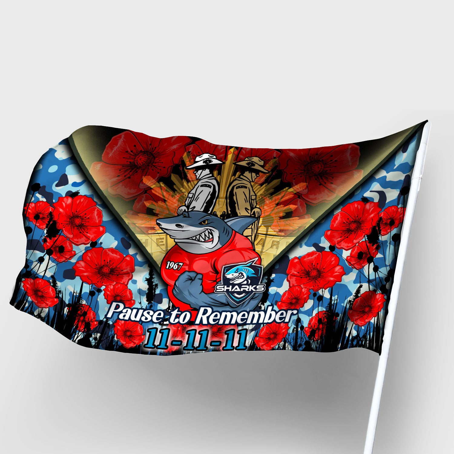 sharks-rugby-flag-remembrance-day-pause-to-remember-flag