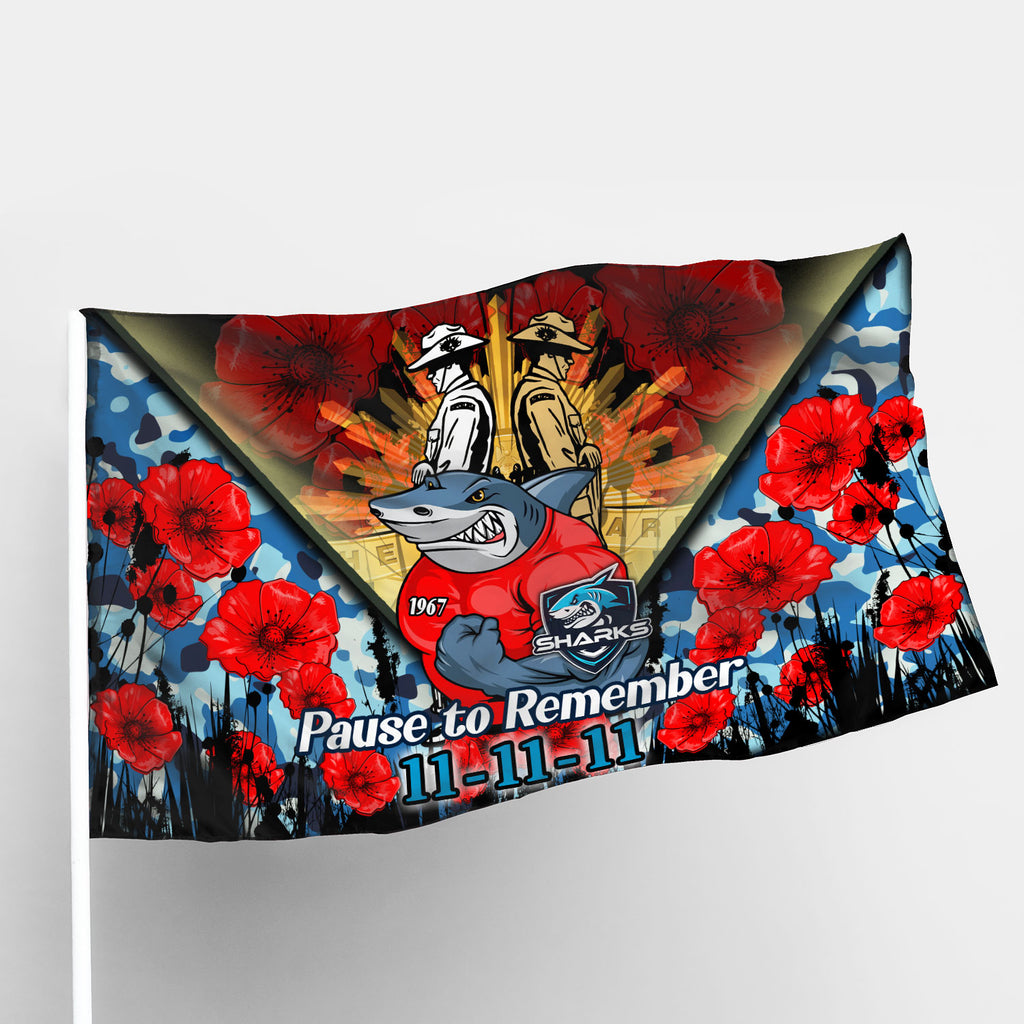 sharks-rugby-flag-remembrance-day-pause-to-remember-flag