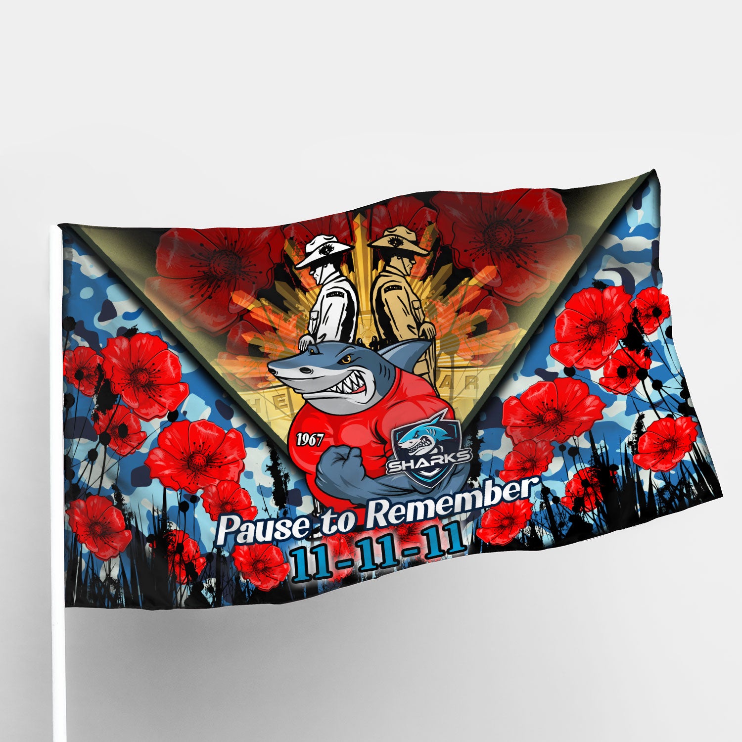 sharks-rugby-flag-remembrance-day-pause-to-remember-flag