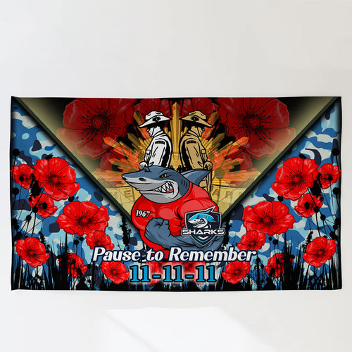sharks-rugby-flag-remembrance-day-pause-to-remember-flag