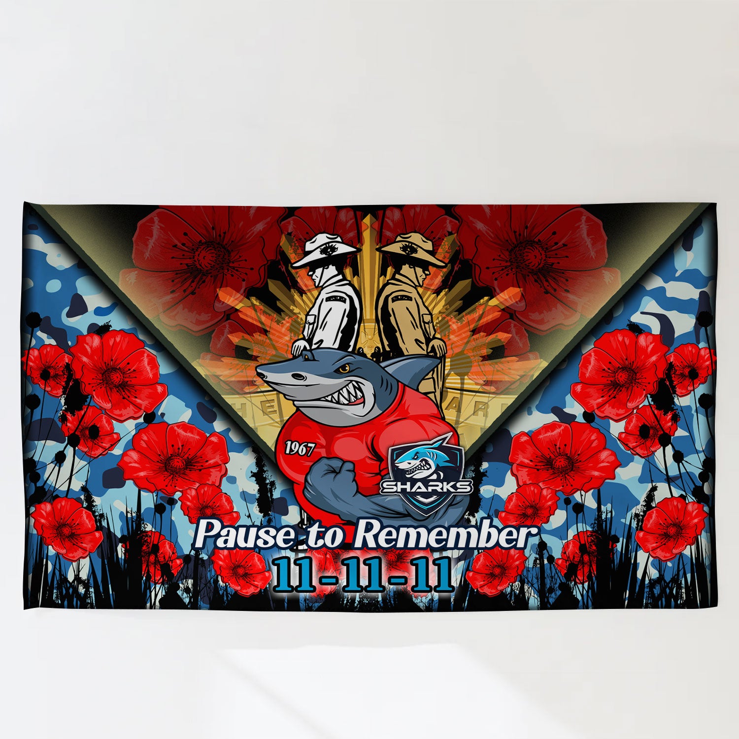 sharks-rugby-flag-remembrance-day-pause-to-remember-flag