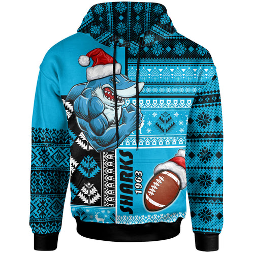 sharks-rugby-hoodie-custom-christmas-snowflakes-sharks-mascot-hoodie