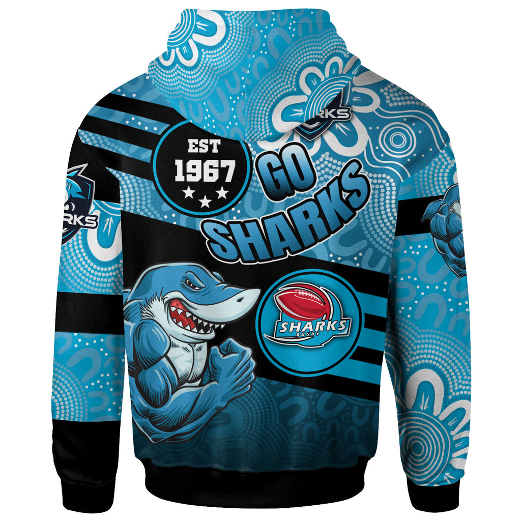 sharks-rugby-hoodie-custom-rugby-ball-go-sharks-aboriginal-patterns-hoodie