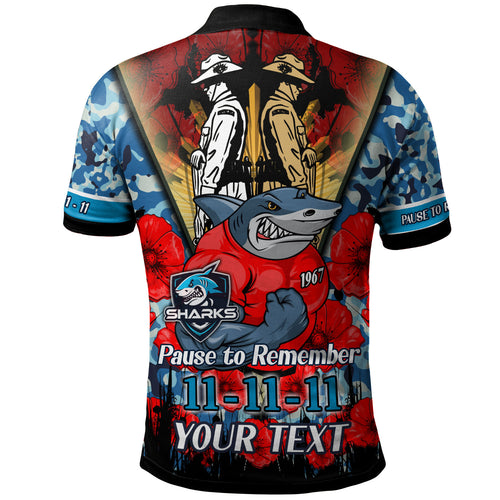 sharks-rugby-polo-shirt-custom-remembrance-day-pause-to-remember-polo-shirt