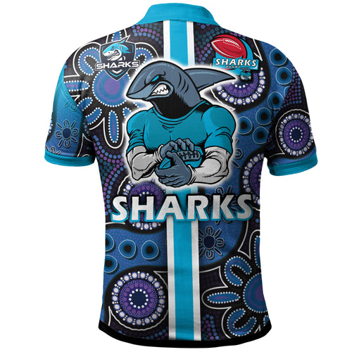 sharks-rugby-polo-shirt-custom-sharks-rugby-ball-aboriginal-indigenous-sport-style-polo-shirt