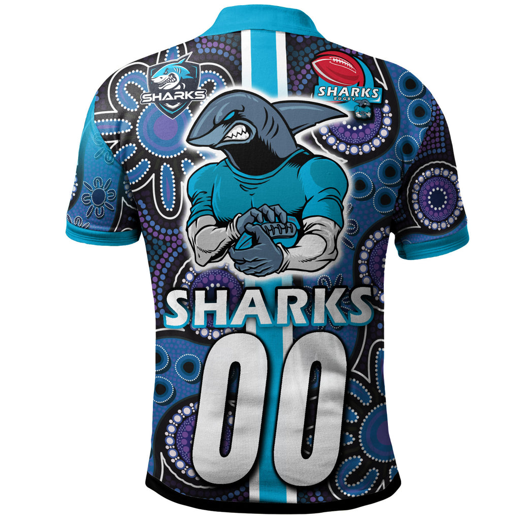 sharks-rugby-polo-shirt-custom-sharks-rugby-ball-aboriginal-indigenous-sport-style-polo-shirt