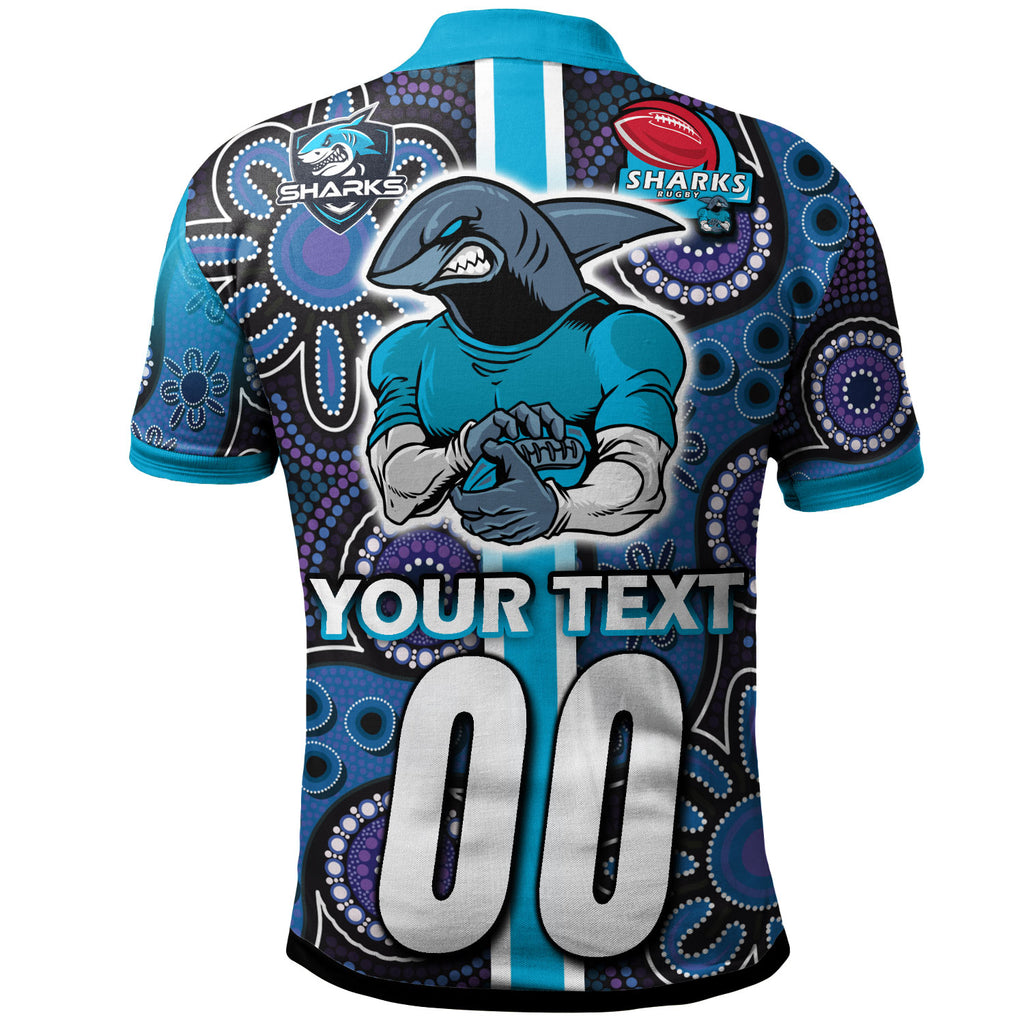 sharks-rugby-polo-shirt-custom-sharks-rugby-ball-aboriginal-indigenous-sport-style-polo-shirt