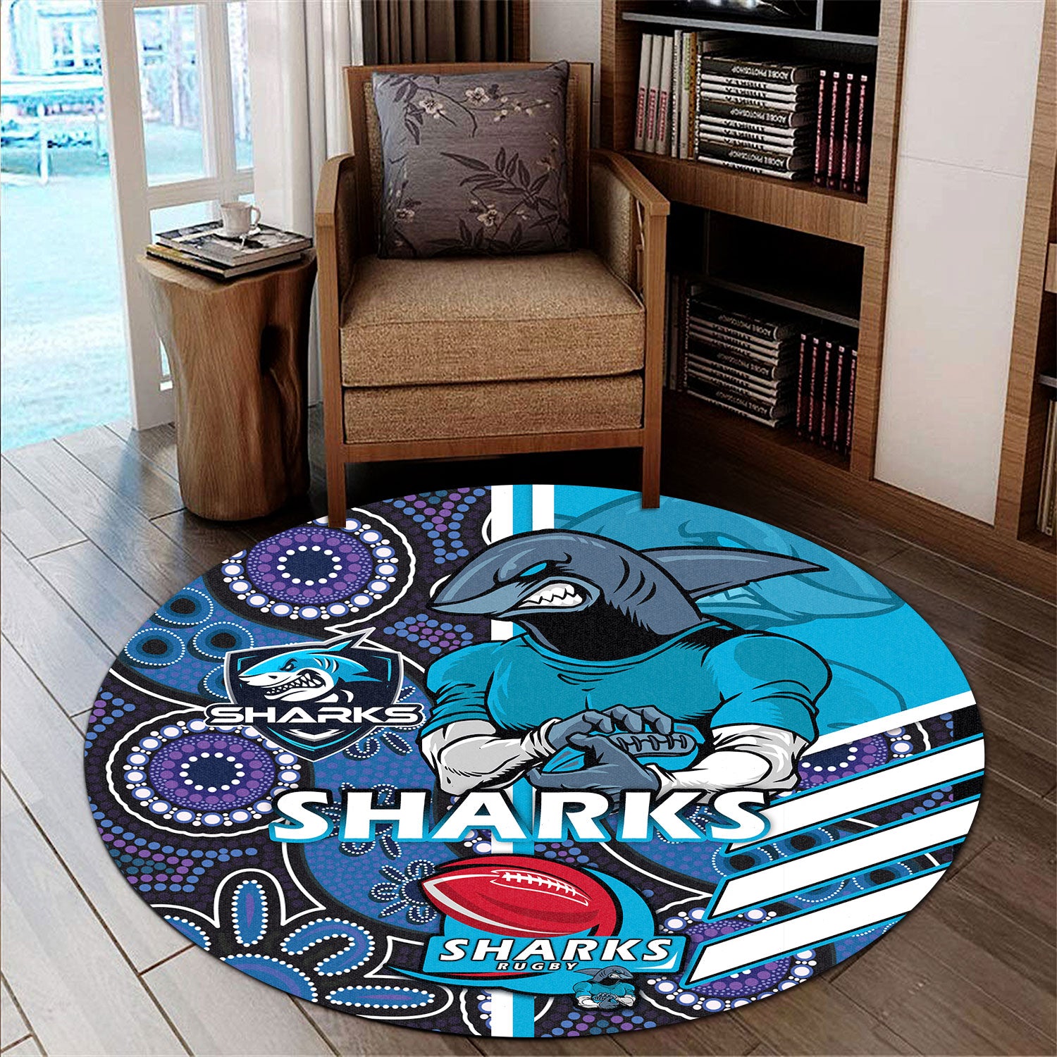 sharks-rugby-round-rug-sharks-rugby-ball-aboriginal-indigenous-sport-style-round-rug