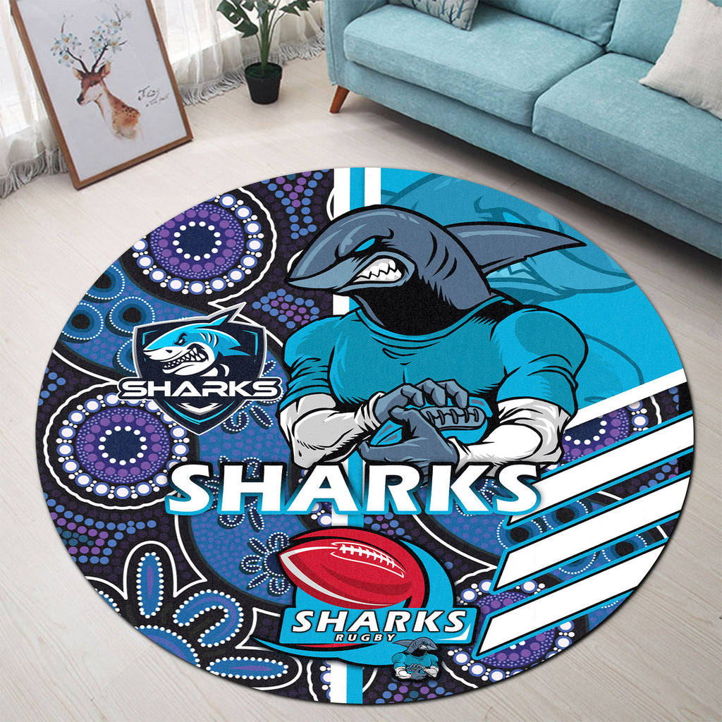 sharks-rugby-round-rug-sharks-rugby-ball-aboriginal-indigenous-sport-style-round-rug