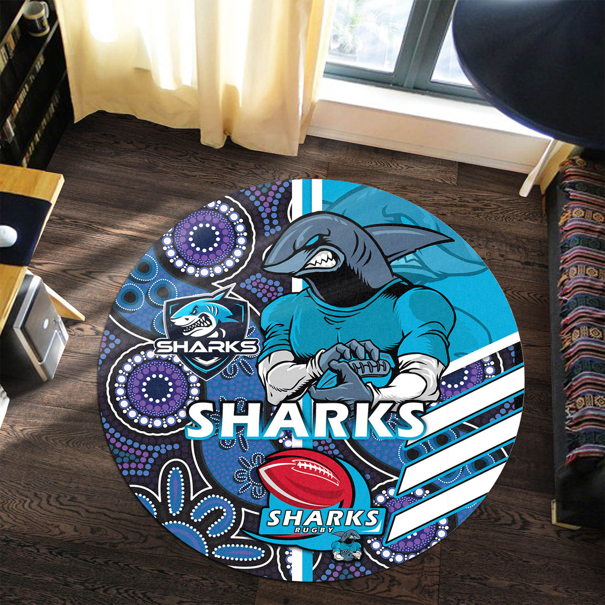 sharks-rugby-round-rug-sharks-rugby-ball-aboriginal-indigenous-sport-style-round-rug