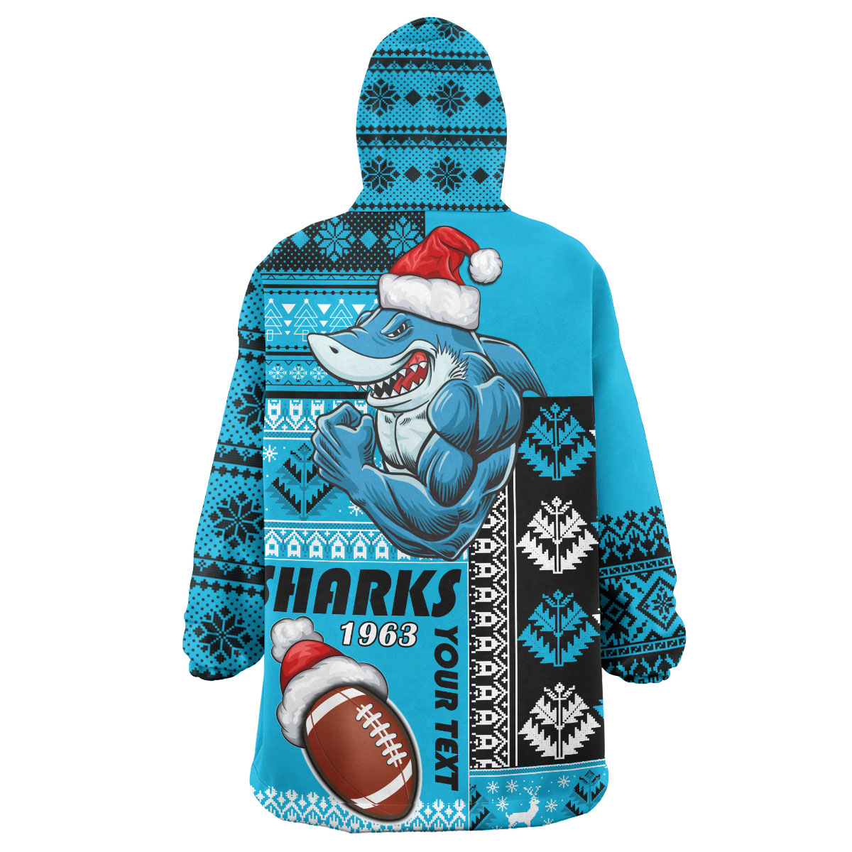sharks-rugby-snug-hoodie-custom-christmas-snowflakes-sharks-mascot-wearable-blanket-hoodie
