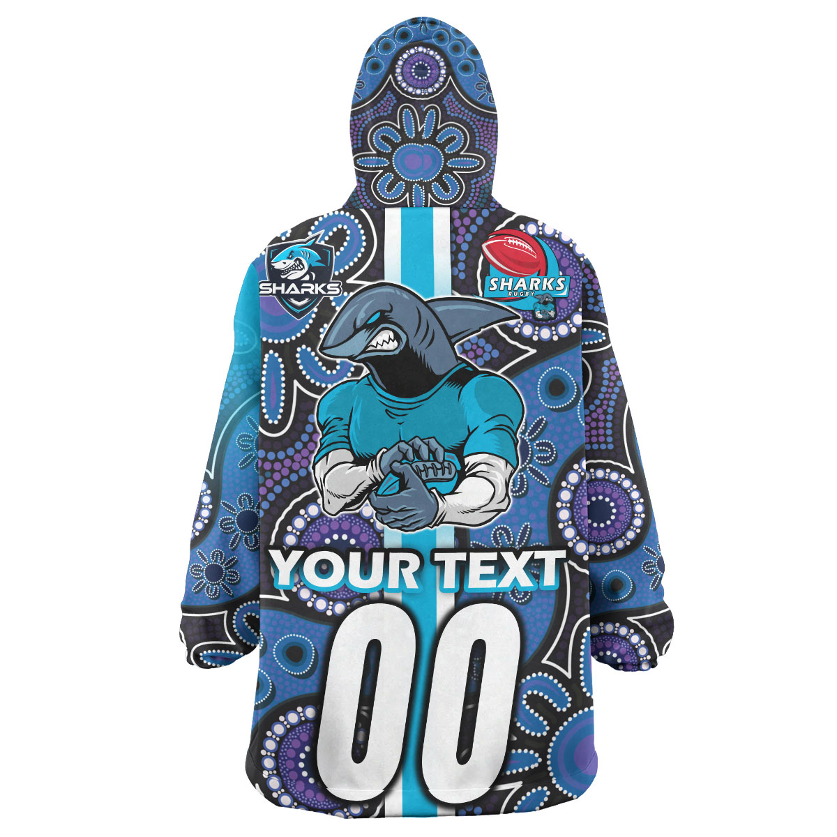 sharks-rugby-snug-hoodie-custom-sharks-rugby-ball-aboriginal-indigenous-sport-style-oodie-blanket
