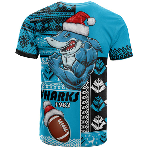 sharks-rugby-t-shirt-custom-christmas-snowflakes-sharks-mascot-t-shirt