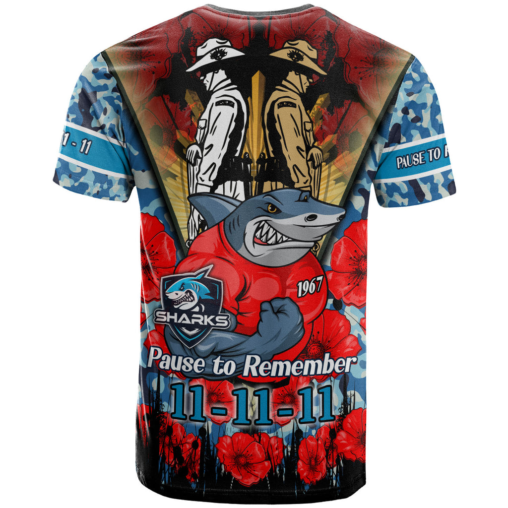 sharks-rugby-t-shirt-custom-remembrance-day-pause-to-remember-t-shirt
