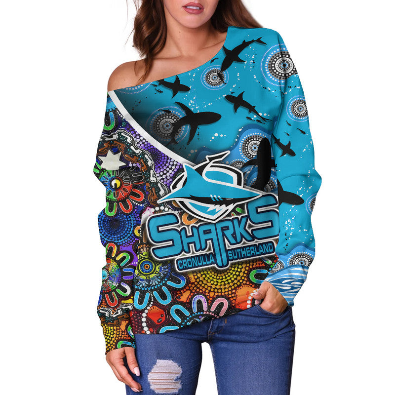 cronulla-sutherland-women-off-shoulder-sweater-sharks-indigenous-aboriginal