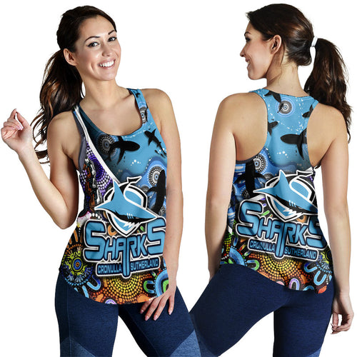 cronulla-sutherland-women-racerback-tank-sharks-indigenous-aboriginal