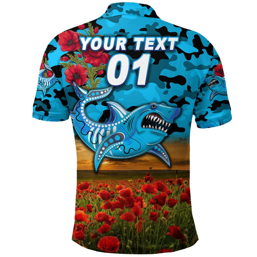 custom-personalised-sharks-anzac-polo-shirt-poppy-flowers-vibes