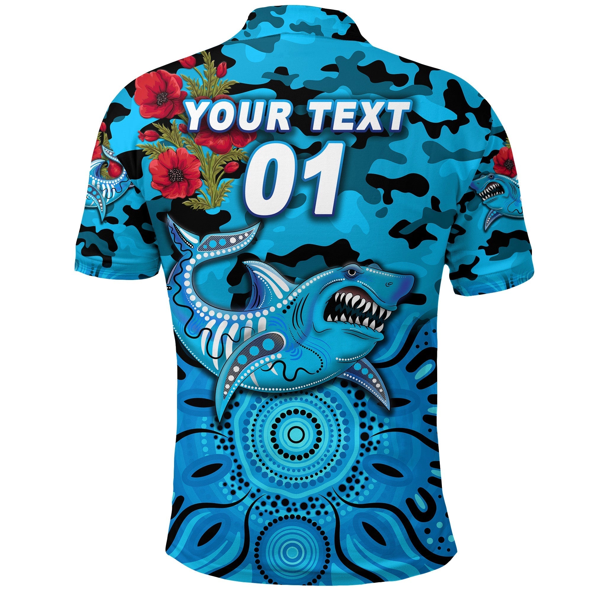 custom-personalised-cronulla-sutherland-sharks-anzac-2022-polo-shirt-indigenous-vibes