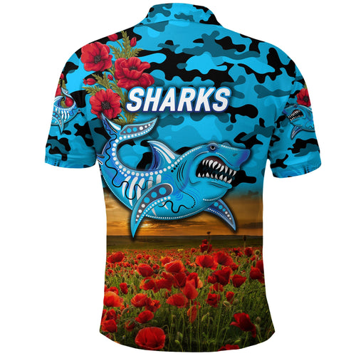 cronulla-sutherland-sharks-anzac-2022-polo-shirt-poppy-flowers-vibes