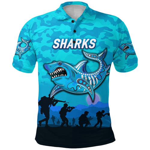 custom-personalised-cronulla-sutherland-sharks-anzac-2022-polo-shirt-simple-style-blue