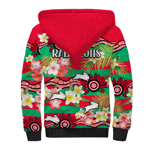 rabbitohs-rugby-sherpa-hoodie-tropical-flowers-and-palm-hawaiian-style