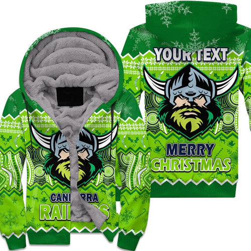 custom-personalised-canberra-the-green-machine-raiders-aboriginal-christmas-vibe-sherpa-hoodie