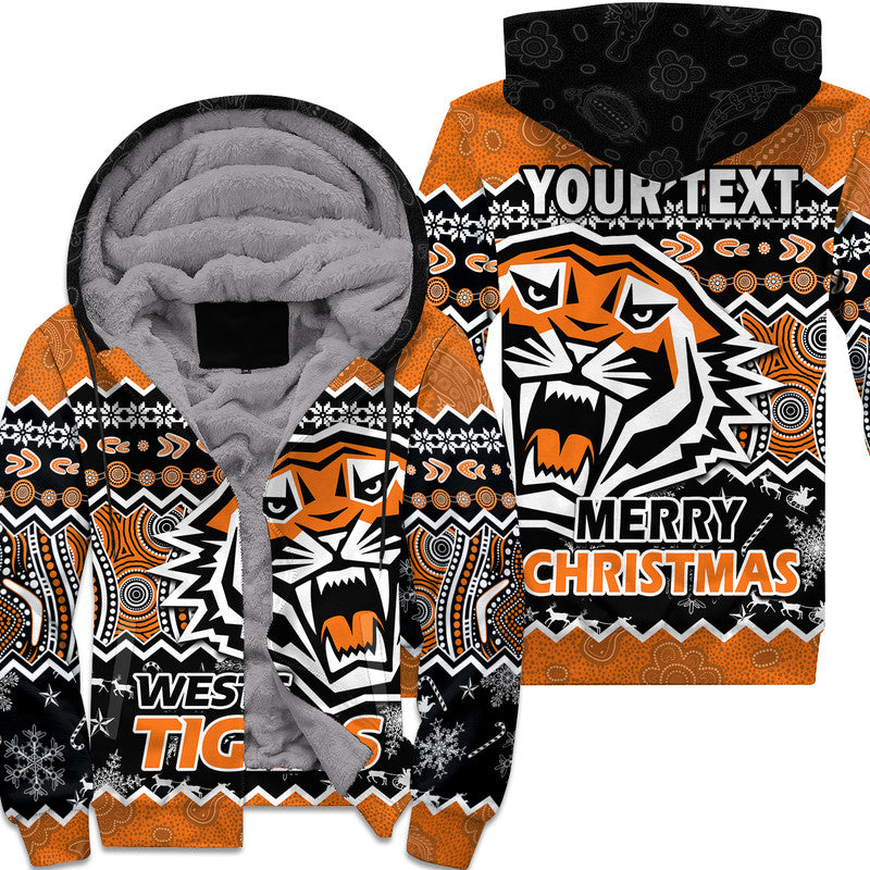 custom-personalised-wests-tigers-aboriginal-christmas-vibe-gold-version-sherpa-hoodie