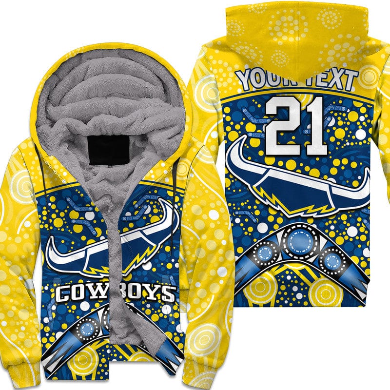 custom-personalised-cowboys-rugby-sherpa-hoodie-boomerang-indigenous-dots
