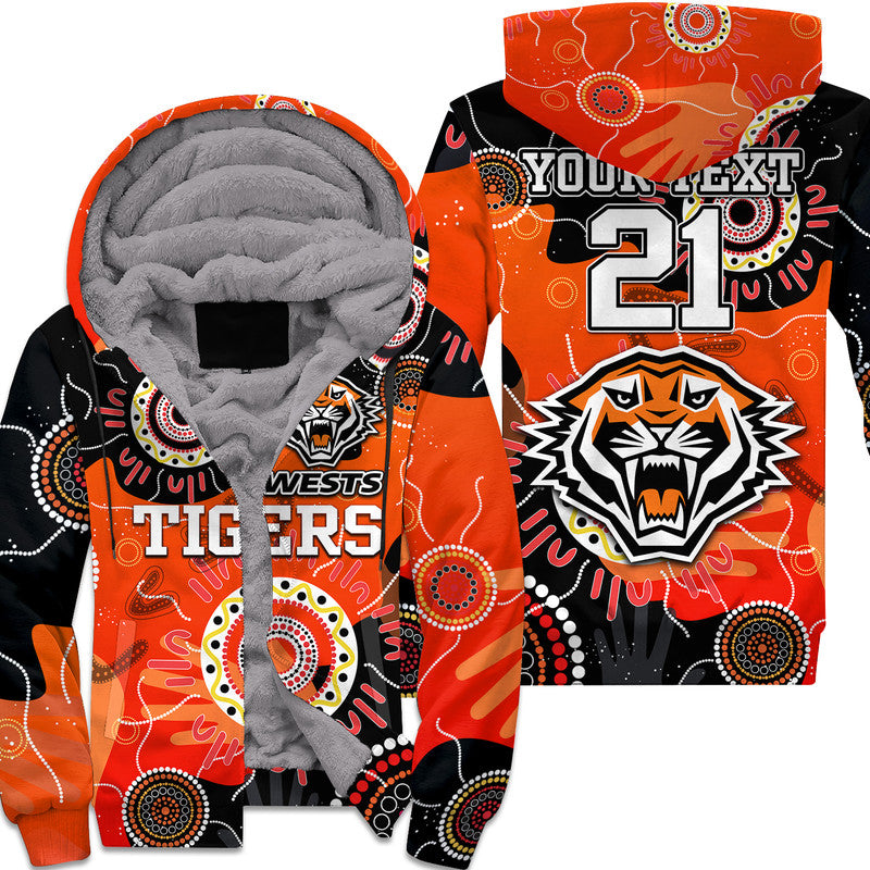 custom-text-and-number-wests-tigers-indigenous-aboriginal-rugby-sherpa-hoodie
