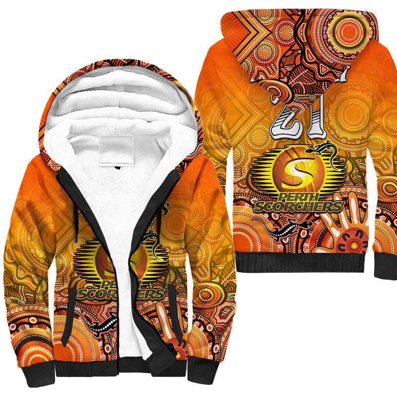 custom-personalised-perth-scorchers-champions-sherpa-hoodie-lizard-indigenous-aboriginal