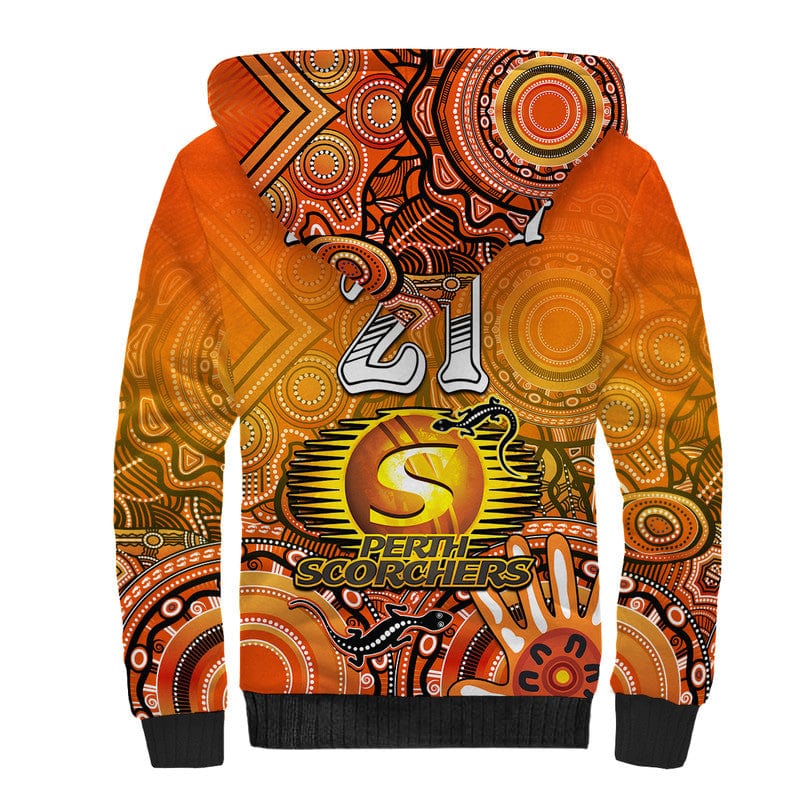 custom-personalised-perth-scorchers-champions-sherpa-hoodie-lizard-indigenous-aboriginal