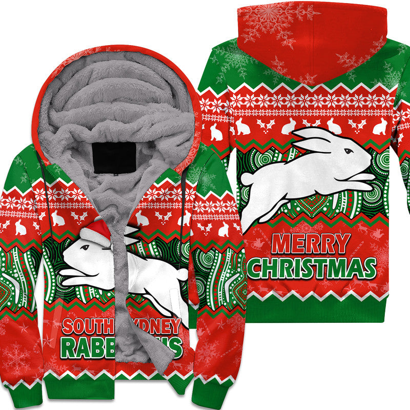 south-sydney-rabbitohs-aboriginal-christmas-vibe-sherpa-hoodie