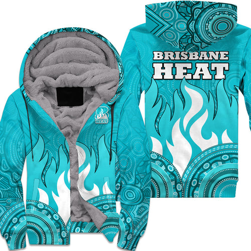 Brisbane Heat Indigenous Aboriginal Arts Sherpa Hoodie LT9