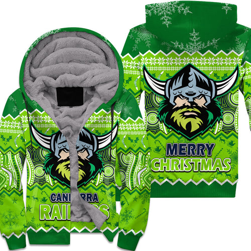 canberra-the-green-machine-raiders-aboriginal-christmas-vibe-sherpa-hoodie