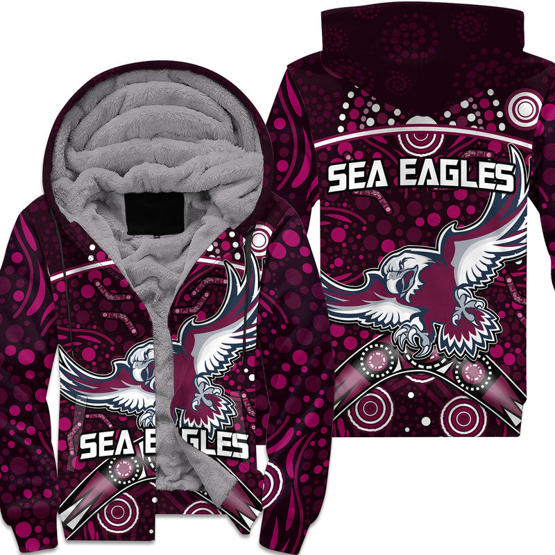 sea-eagles-rugby-sherpa-hoodie-boomerang-indigenous-dots