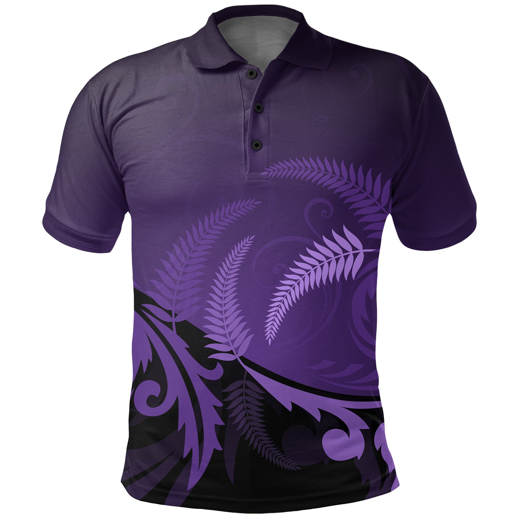new-zealand-polo-shirt-silver-fern-golf-shirts-purple