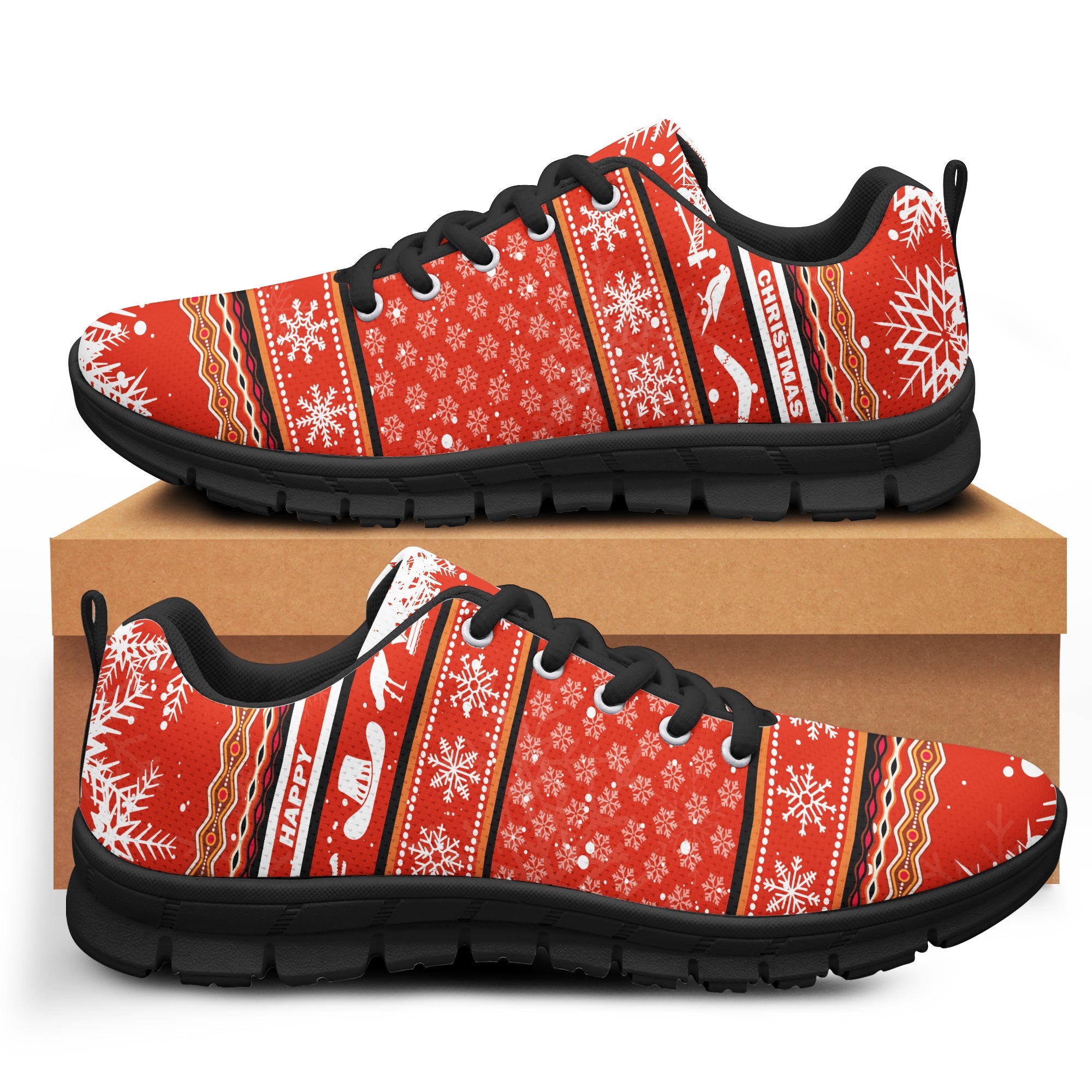 Australia Christmas Kangaroo Aboriginal Pattern Sneaker - LT2