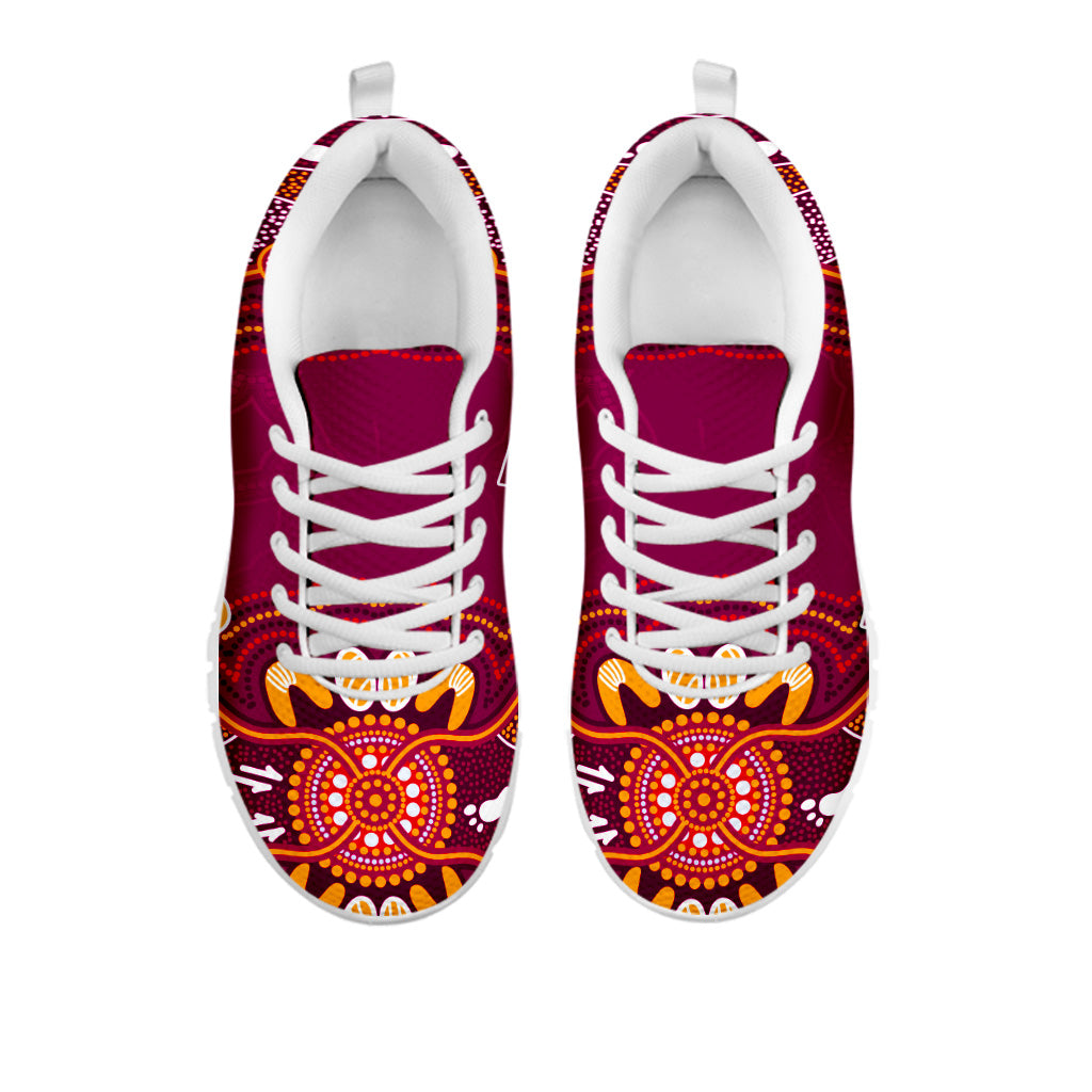 maroons-rugby-sneakers-queensland-kangaroo-aboriginal-dot-paintings