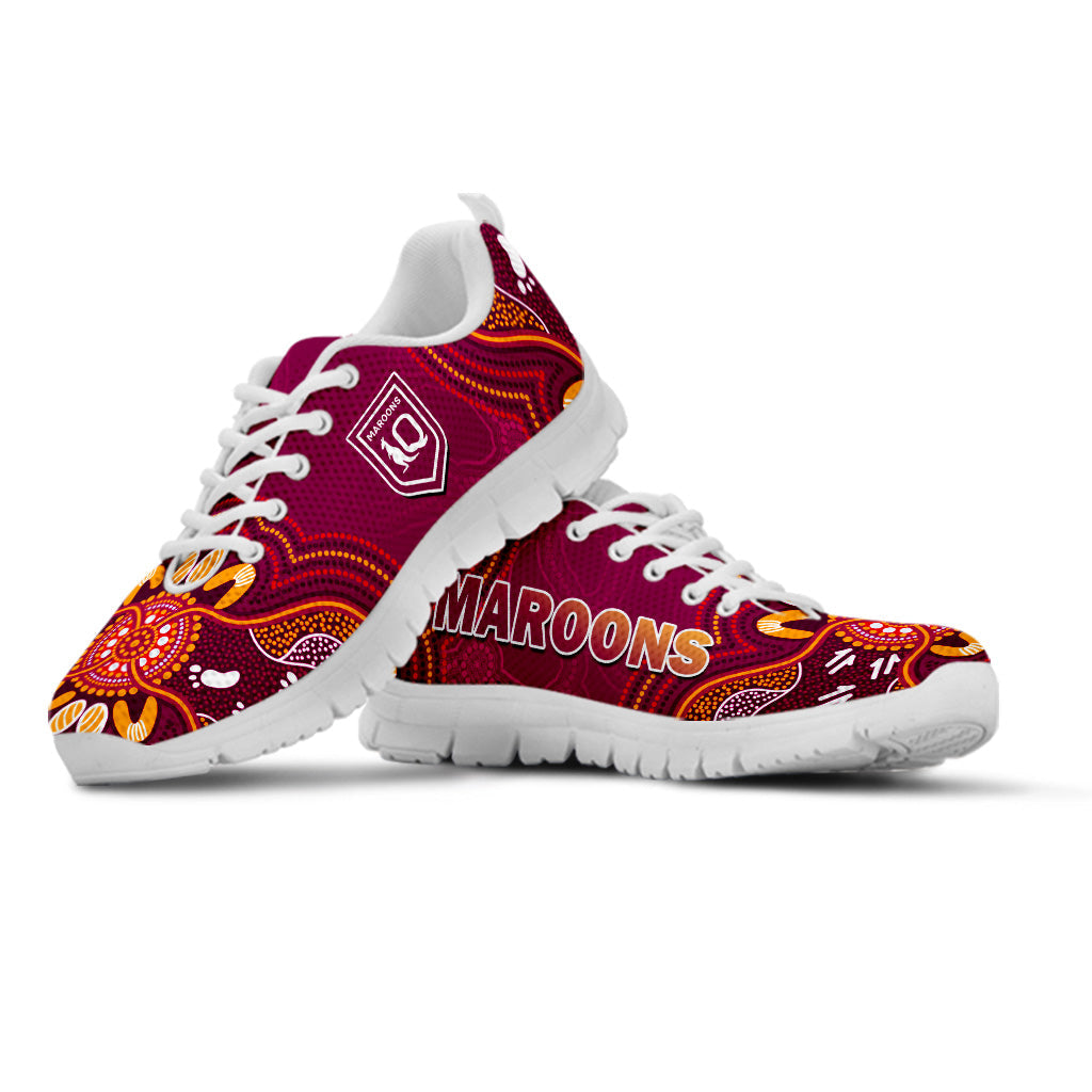 maroons-rugby-sneakers-queensland-kangaroo-aboriginal-dot-paintings