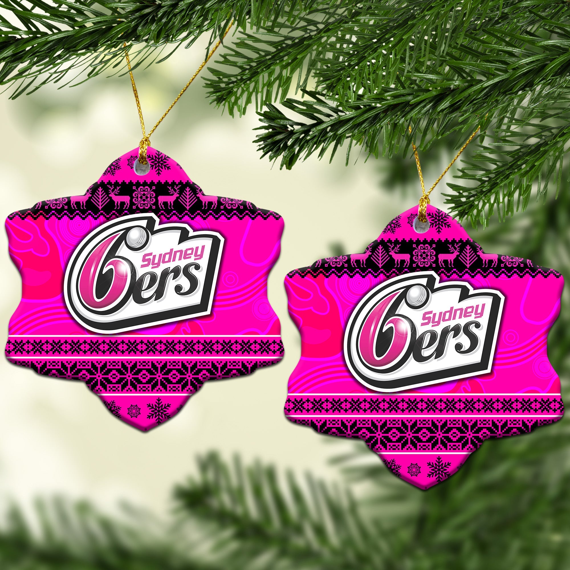 sydney-sixers-christmas-ornament-simple-style