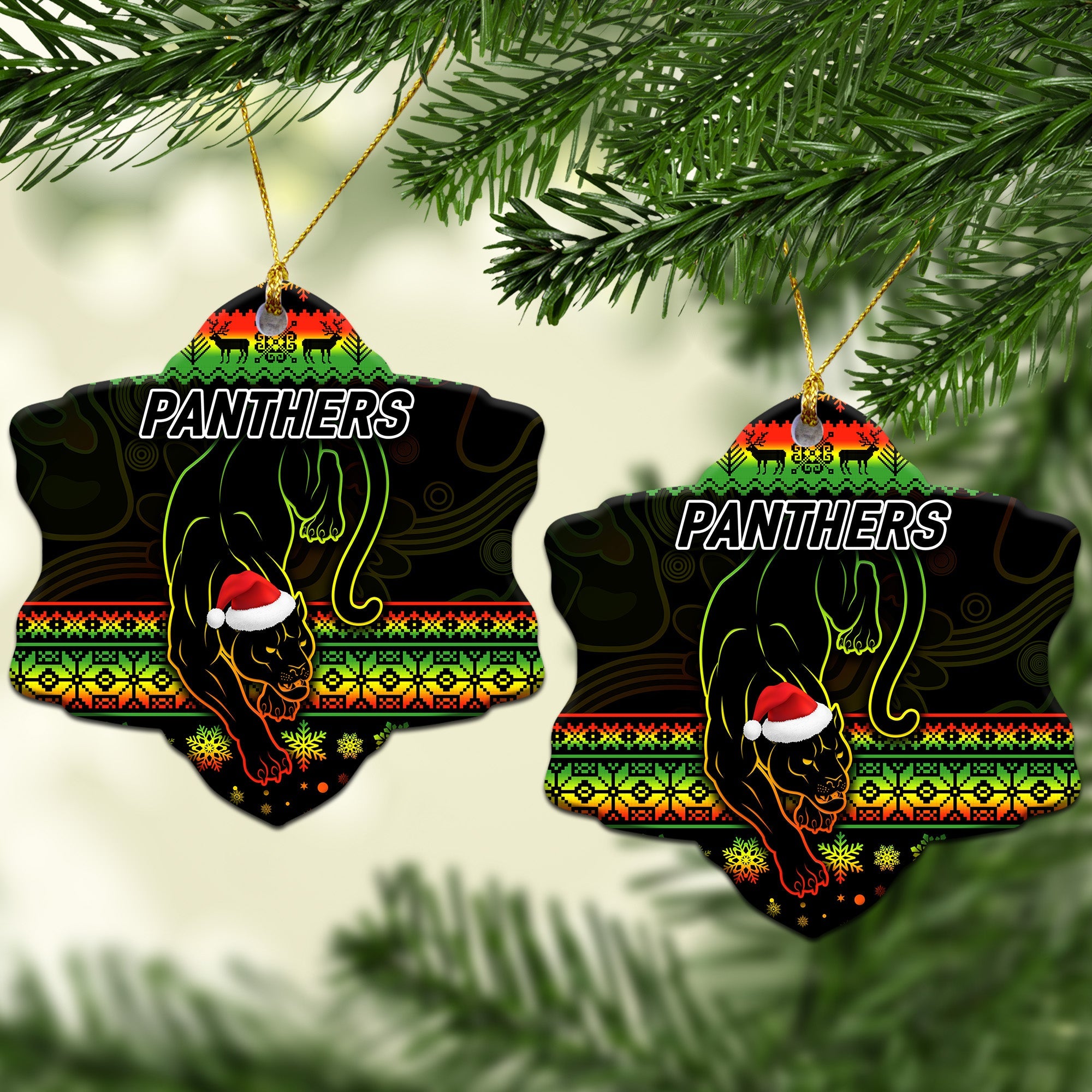 penrith-panthers-christmas-ornament-simple-style