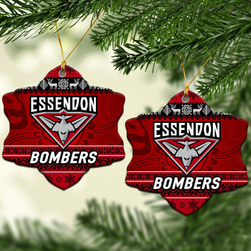 essendon-bombers-christmas-ornament-simple-style-red