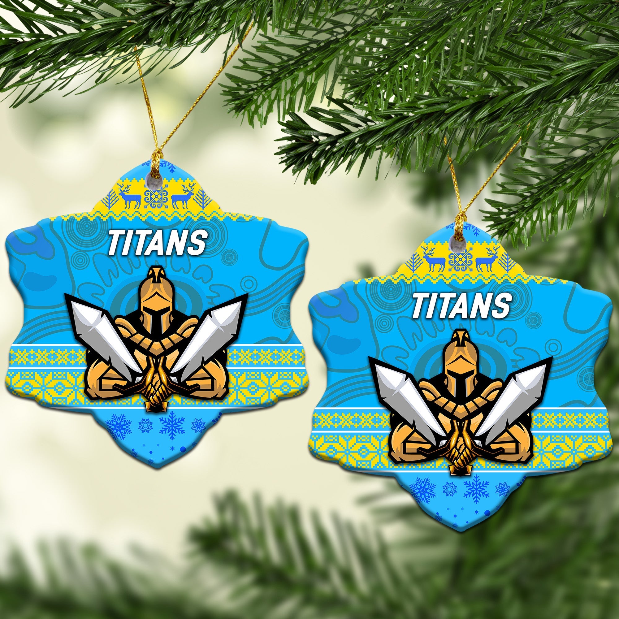 gold-coast-titans-christmas-ornament-simple-style